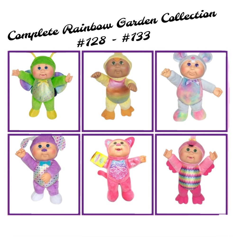 Complete Cabbage Patch Kids Cuties Rainbow Garden Collection